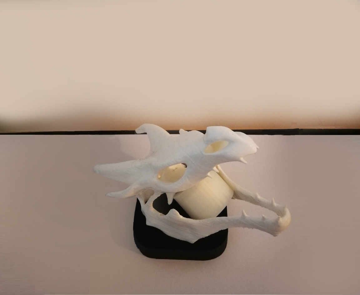 lampara craneo dragon base negra lampara craneo dragon base negra