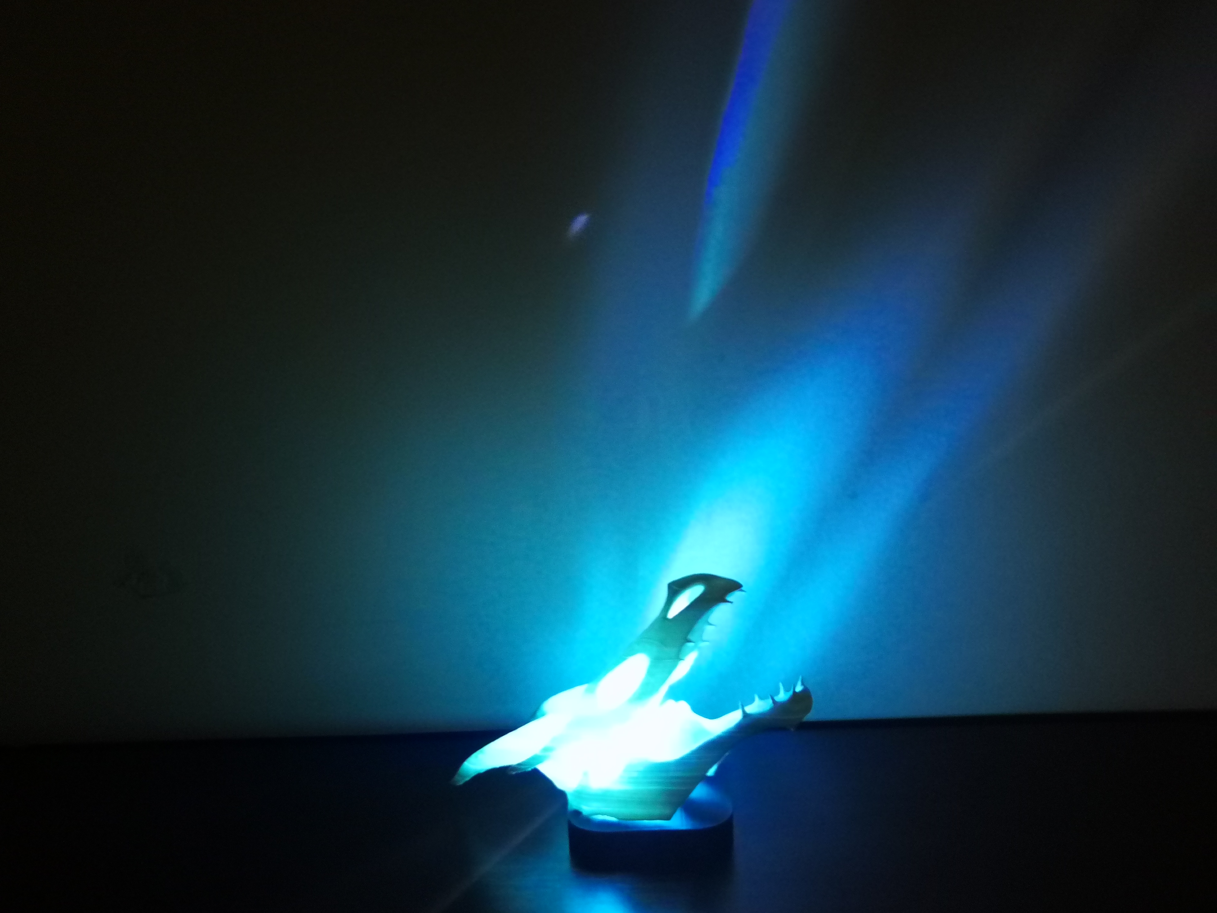 lampara craneo dragon luz azul lampara craneo dragon luz azul