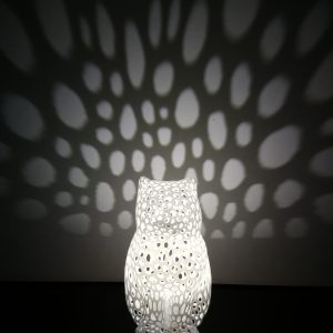 lampara gato luz blanca