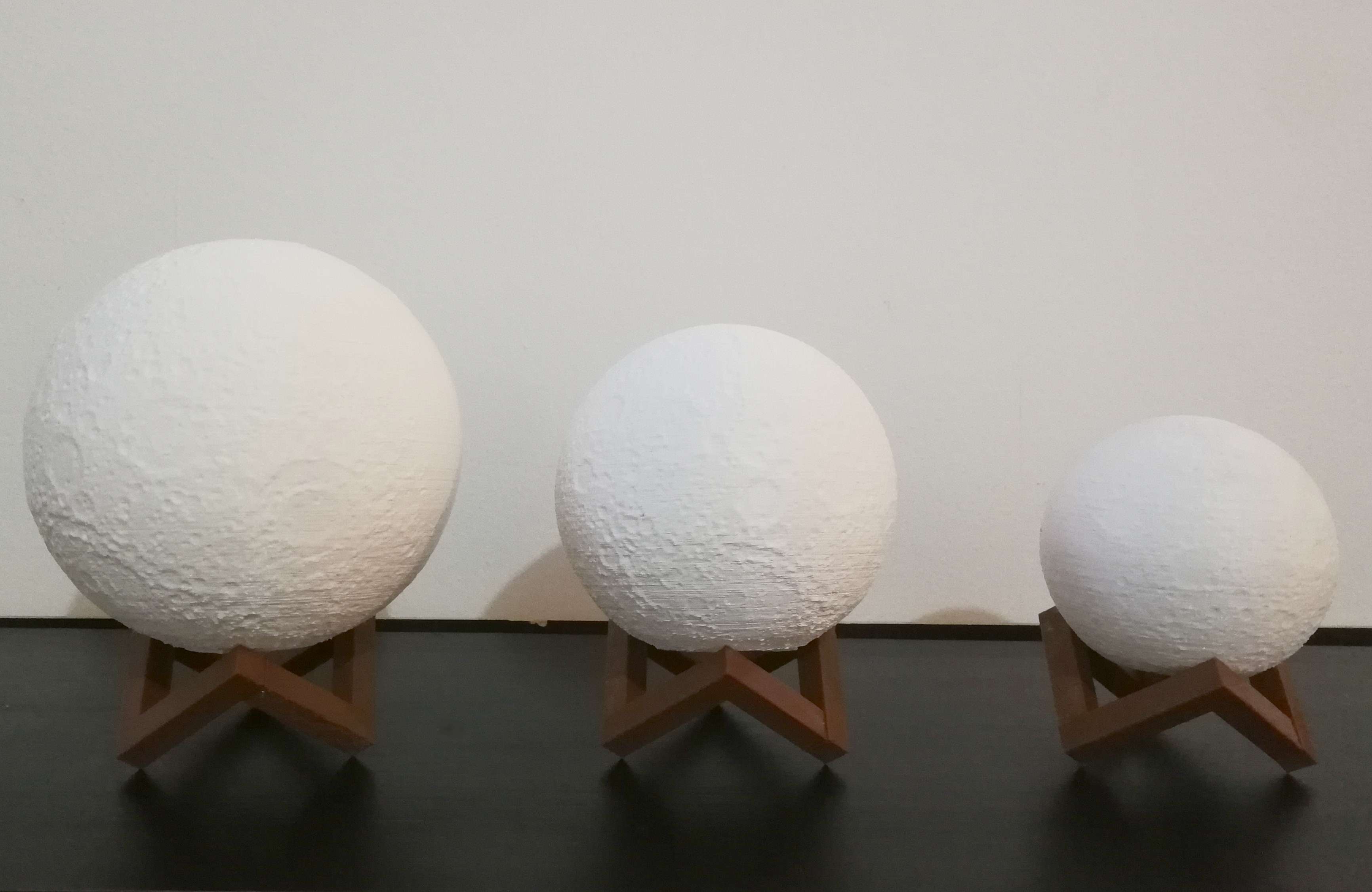 lampara luna tres tamaños