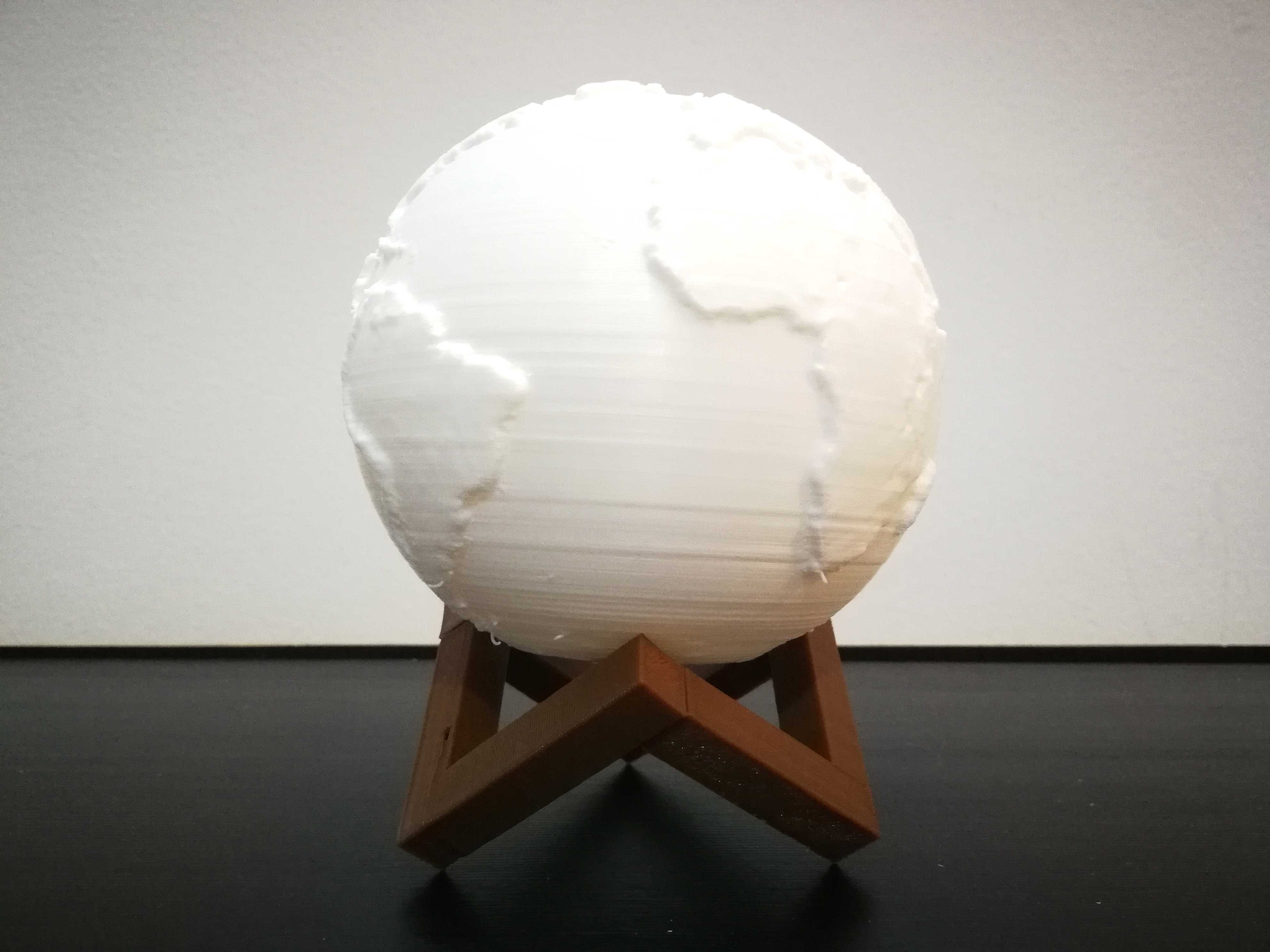 Lampara tierra base marron Lampara tierra base marron