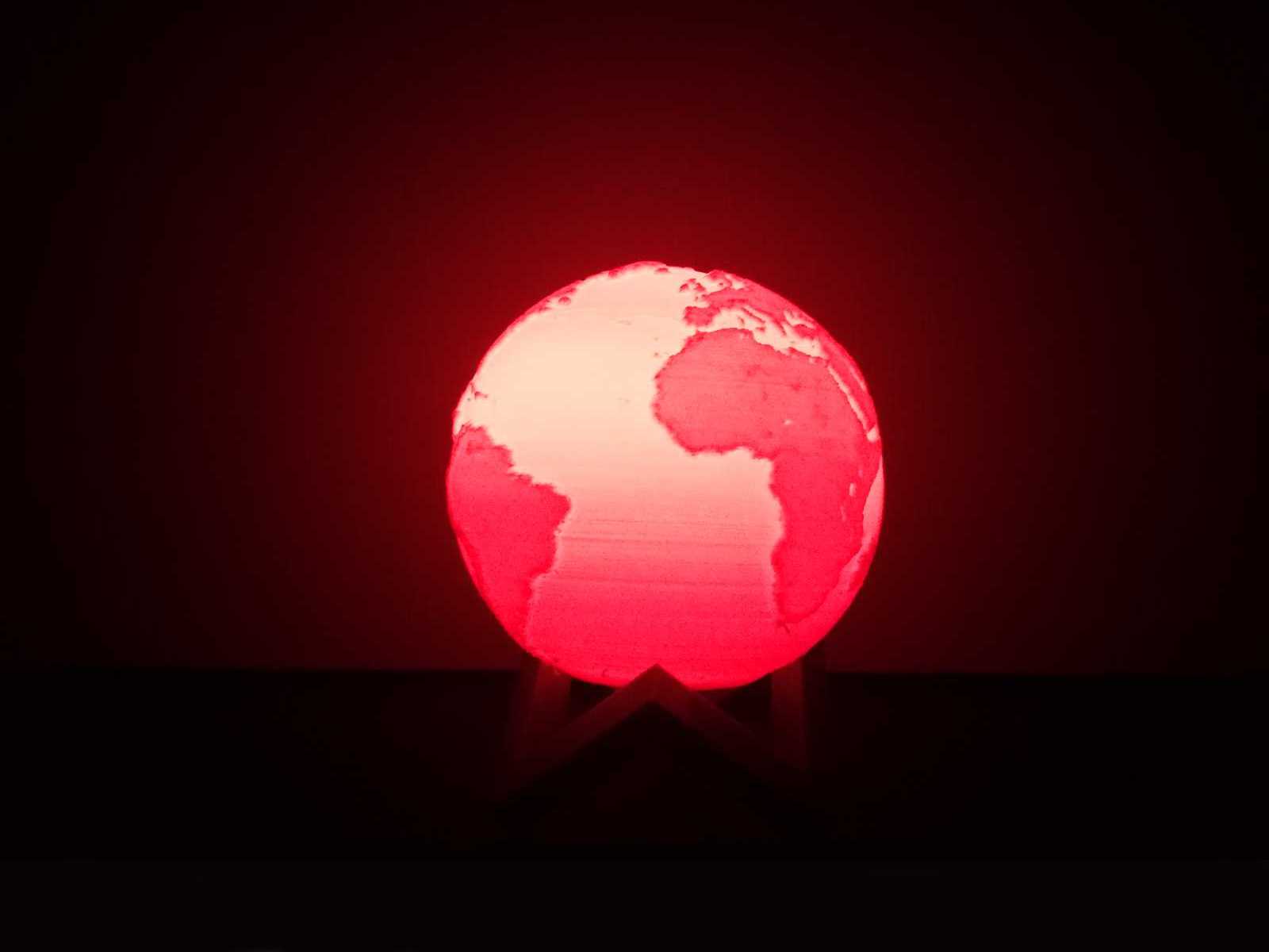 Lampara tierra luz roja Lampara tierra luz roja